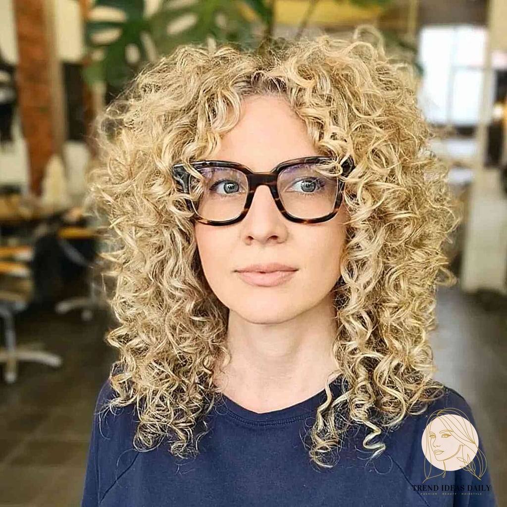 25 Cute Hairstyles For Medium Hair Curly Perfect for Your Next Salon Appointment 17 Middle-Parted Blonde Spirals