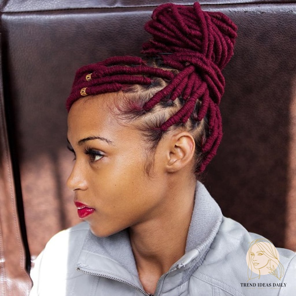 27 Medieval Hairstyles For Short Hair That Prove This Trend Is Here to Stay 8 Neat Loc Knot with Side Fringe