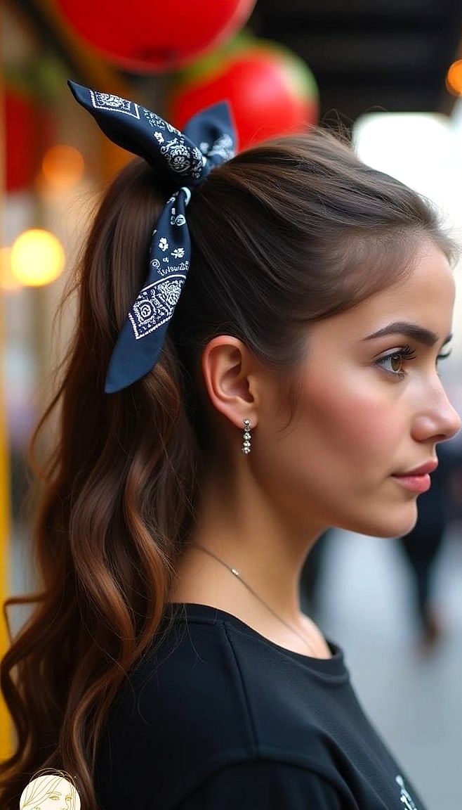 17 Pig Tails Hairstyles Short Hair That Prove This Trend Is Here to Stay 13 Pigtails with a Bandana or Scarf