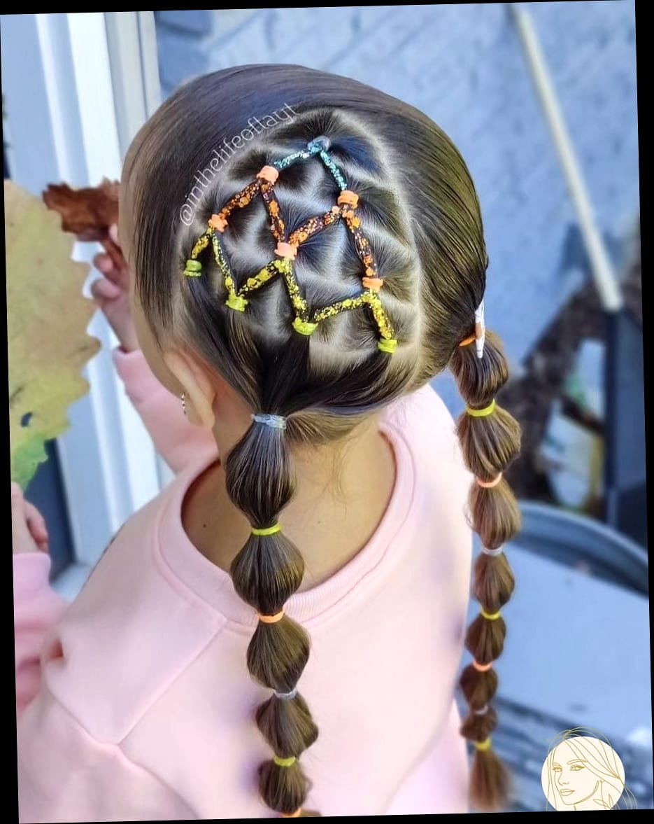 17 Pig Tails Hairstyles Short Hair That Prove This Trend Is Here to Stay 8 Pigtails with Colorful Hair Wraps