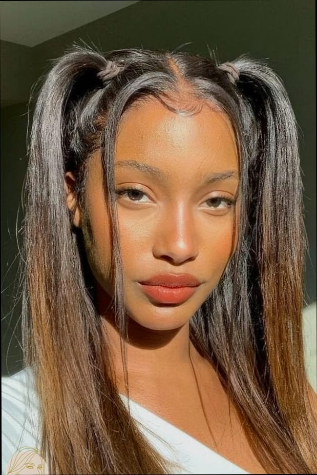 17 Pig Tails Hairstyles Short Hair That Prove This Trend Is Here to Stay 16 Pigtails with Face-Framing Curtain Bangs