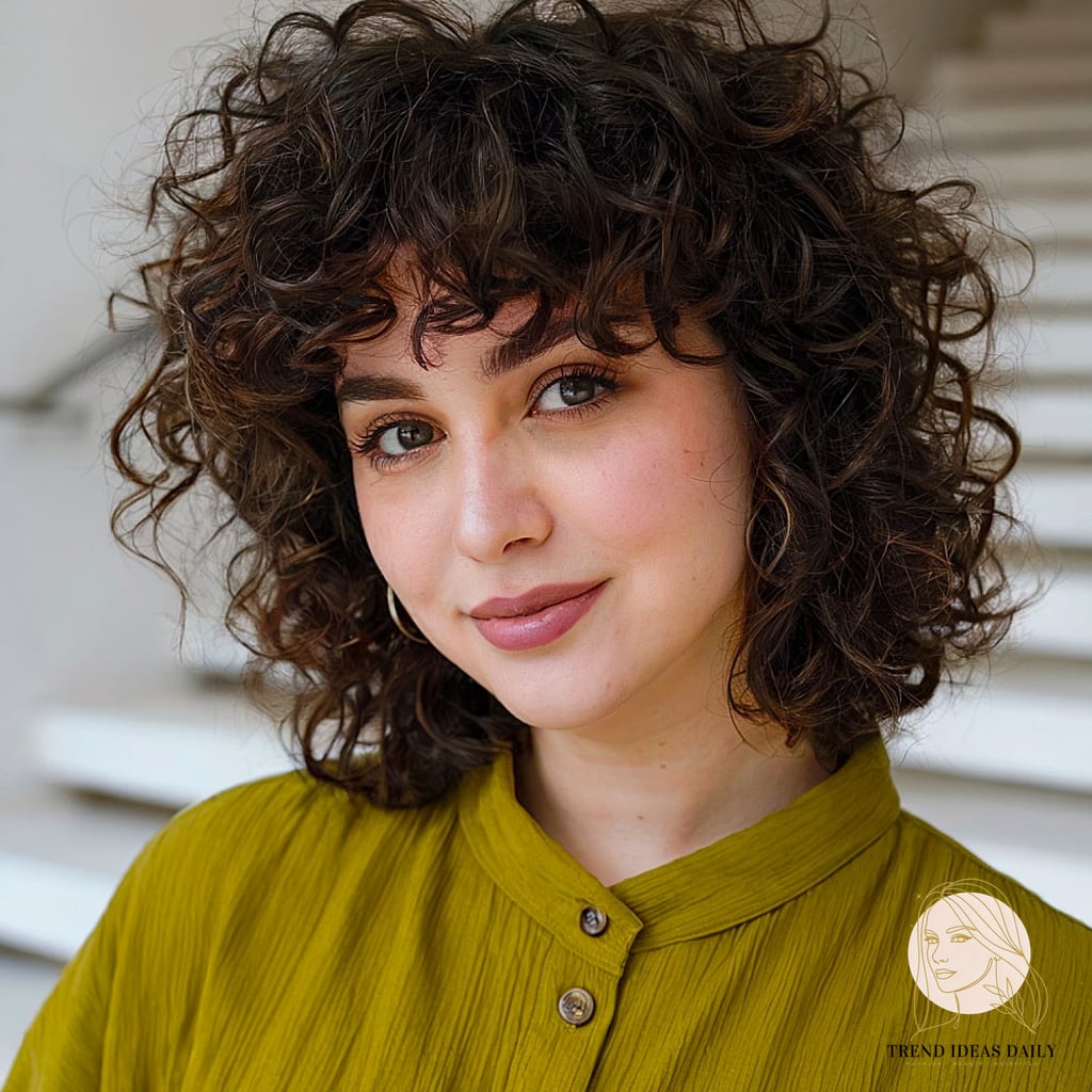 16 Hair Styles For Short Hair Curly That Are Actually Easy to DIY 6 Shaggy Short Curly Hair with Natural Texture