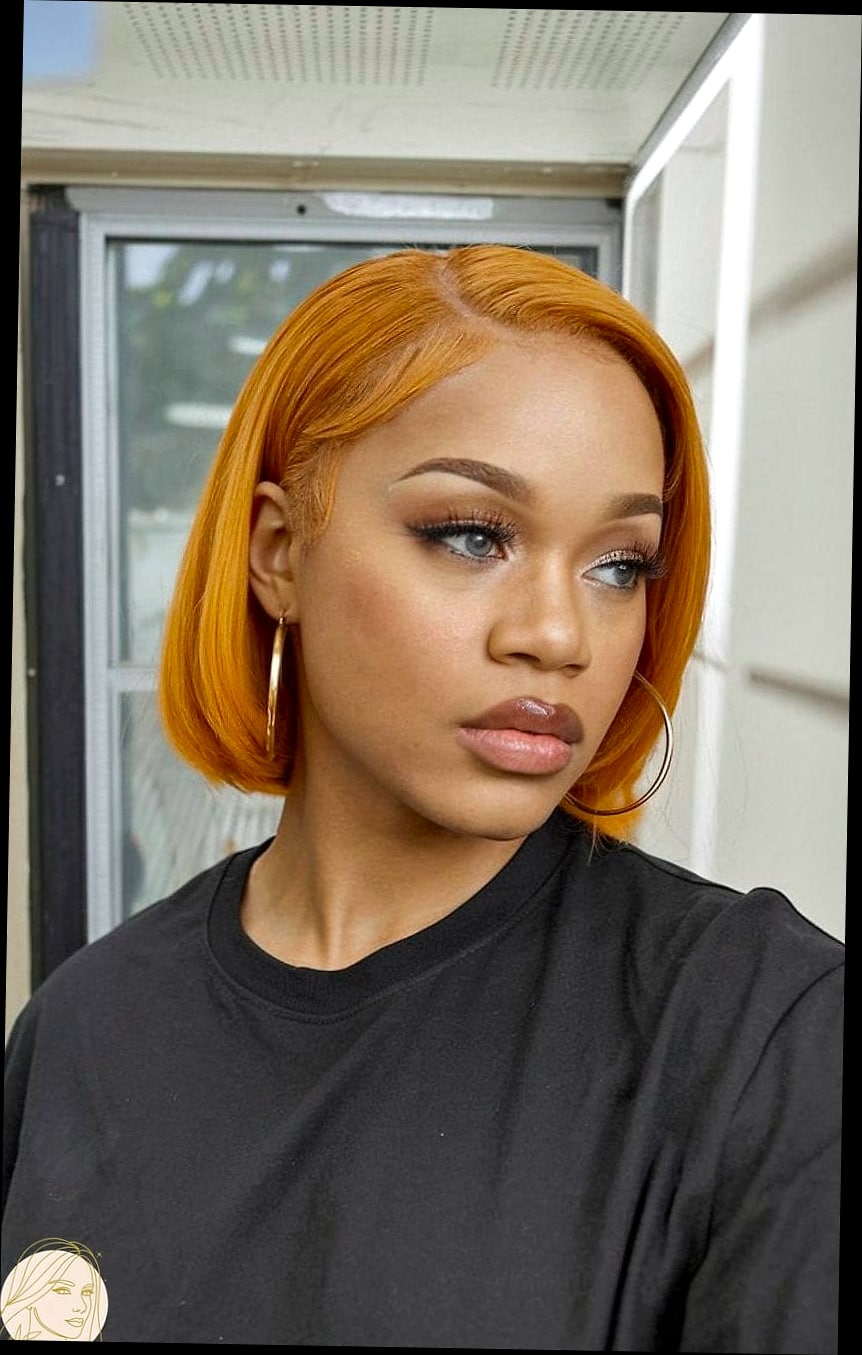 25 Silk Press Hairstyles Short Hair for When You Need a Fresh Change 21 Short Colored Silk Press Bob