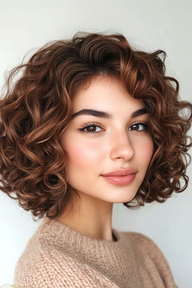 Short Curly Lob