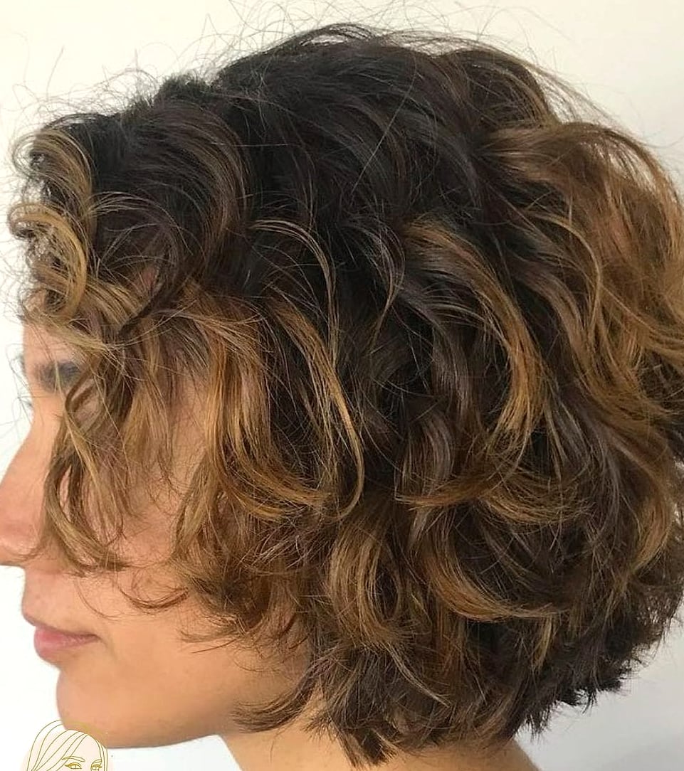 Short Curly Fringe Bob