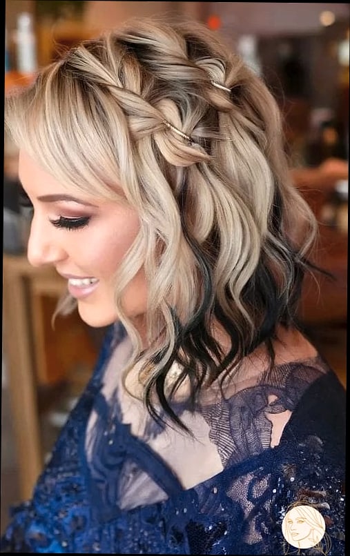 22 Easy Prom Hairstyles For Short Hair You'll Want to Re-Create Immediately 18 Short Dip-Dyed Hair with Mini Twists and Loose Waves