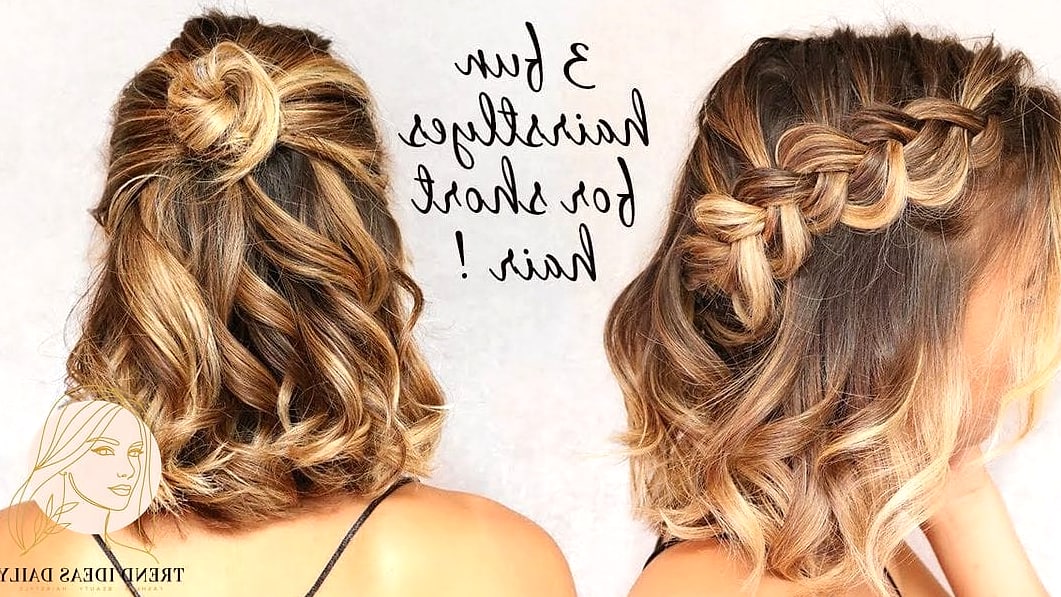 Short Half-Down Twist on Choppy Hair