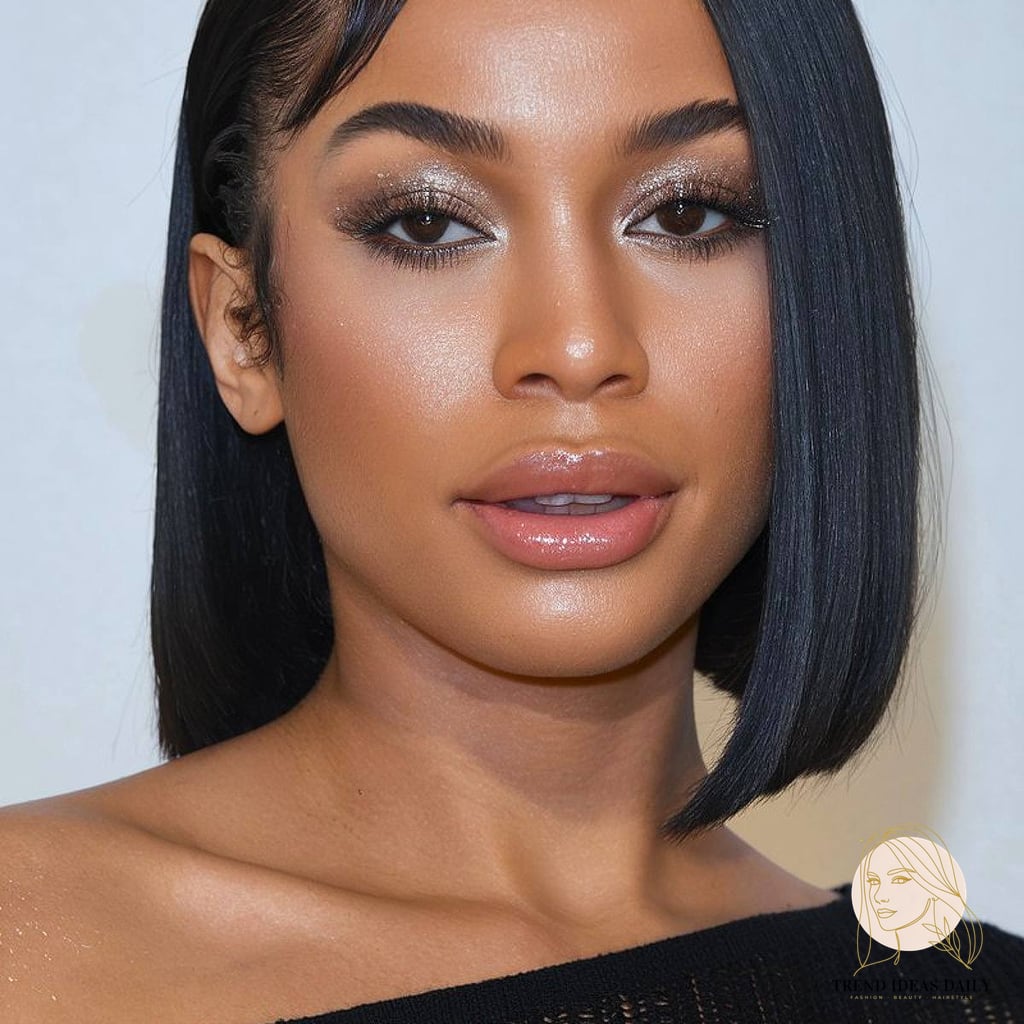 25 Silk Press Hairstyles Short Hair for When You Need a Fresh Change 14 Side Part Silk Press Bob