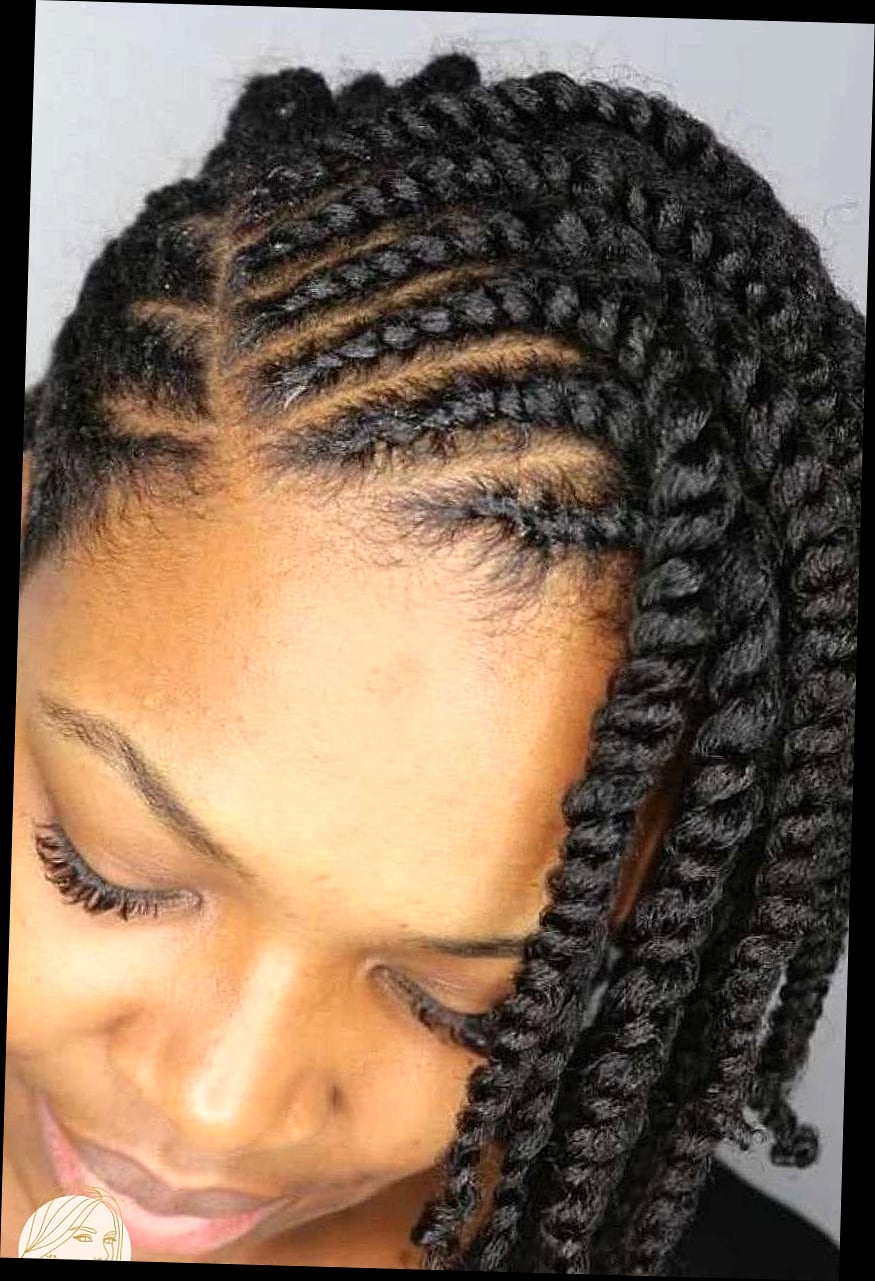 12 Flat Twist Hairstyles For Short Hair for the Ultimate Glow Up 3 Side-Swept Flat Twist Bob