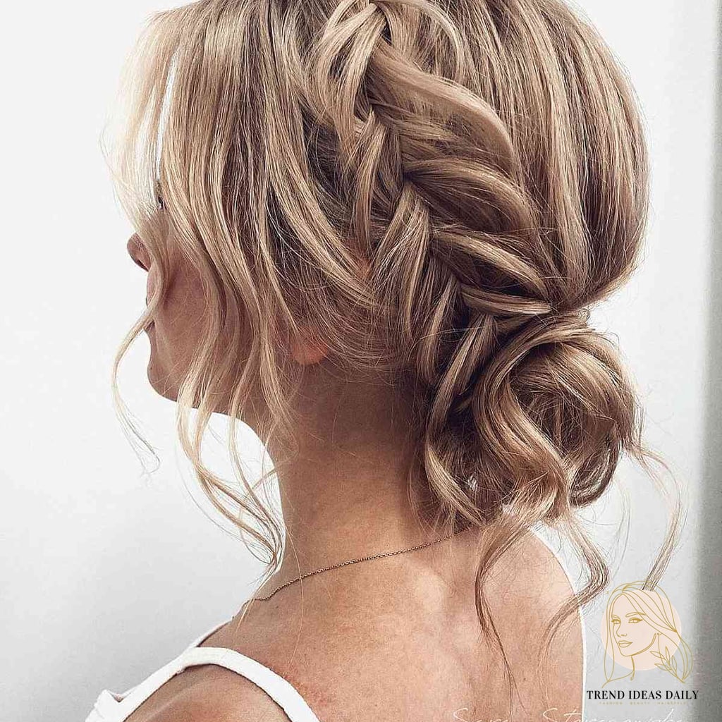 16 Stunning Easy Hair Updos For Medium Hair Worth Bookmarking Today 14 Simple Braid Updo