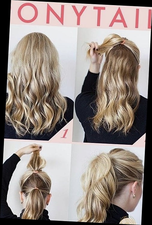 30 Quick And Easy Hairstyles For Short Hair That Are Actually Easy to DIY 21 Sleek High Ponytail Nub