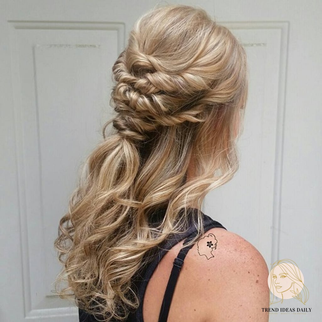 Stacked Twists Half-Ponytail