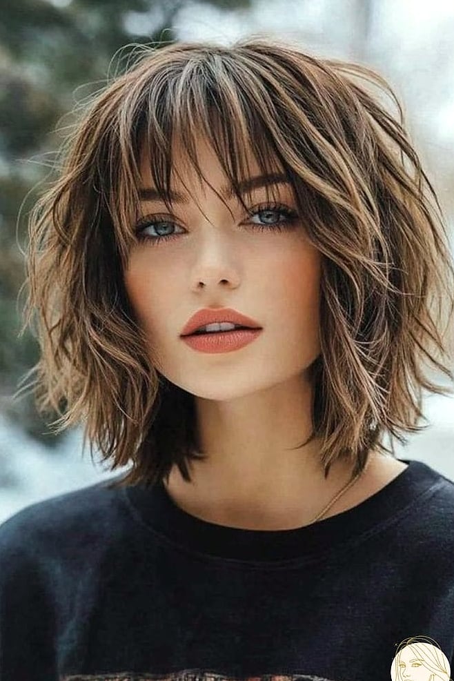 10 Casual Hairstyles For Short Hair for the Ultimate Glow Up 2 Textured Choppy Bob