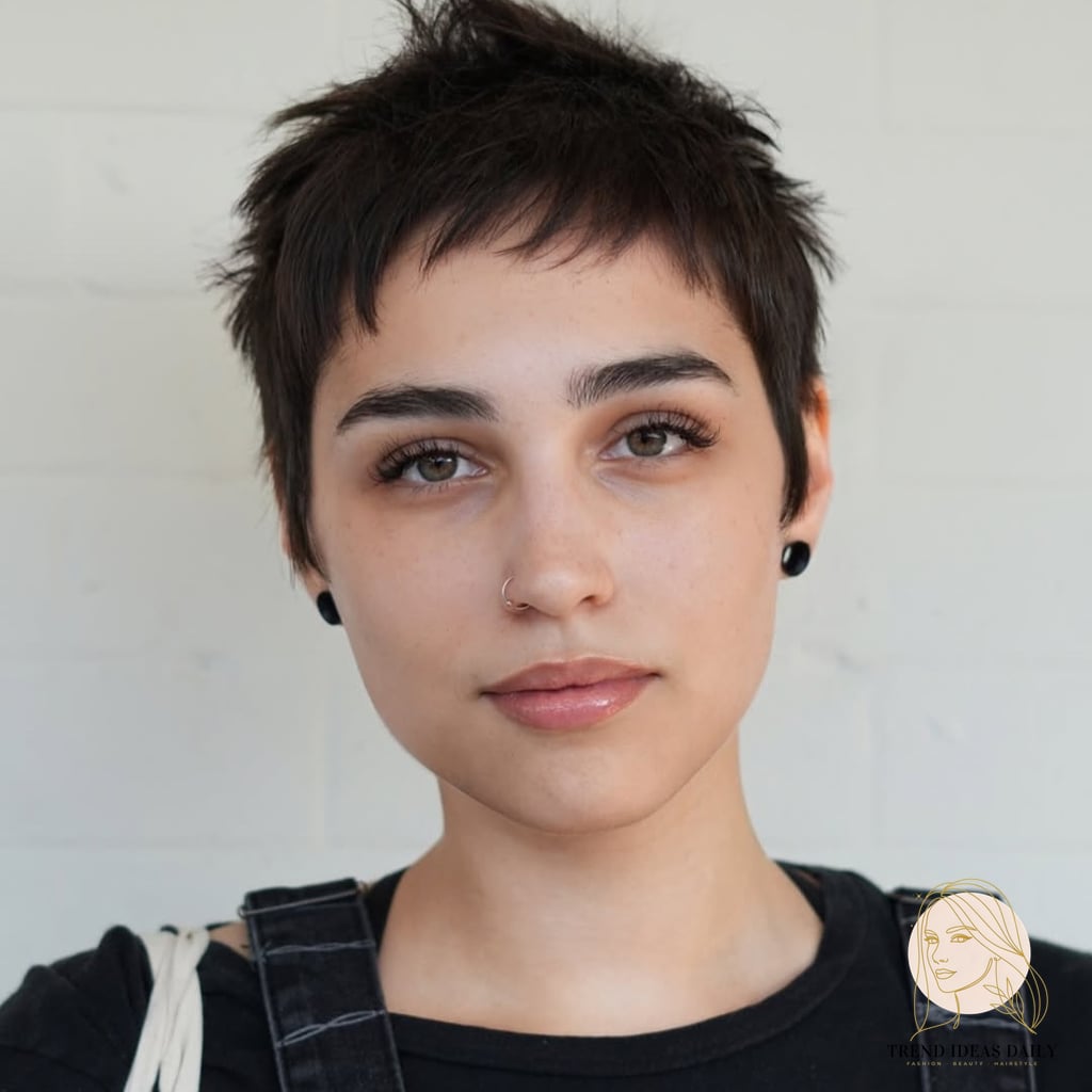 14 Hairstyles To Do With Short Hair That Are Actually Easy to DIY 2 Textured Pixie with a Fringe That Frames Your Cheekbones