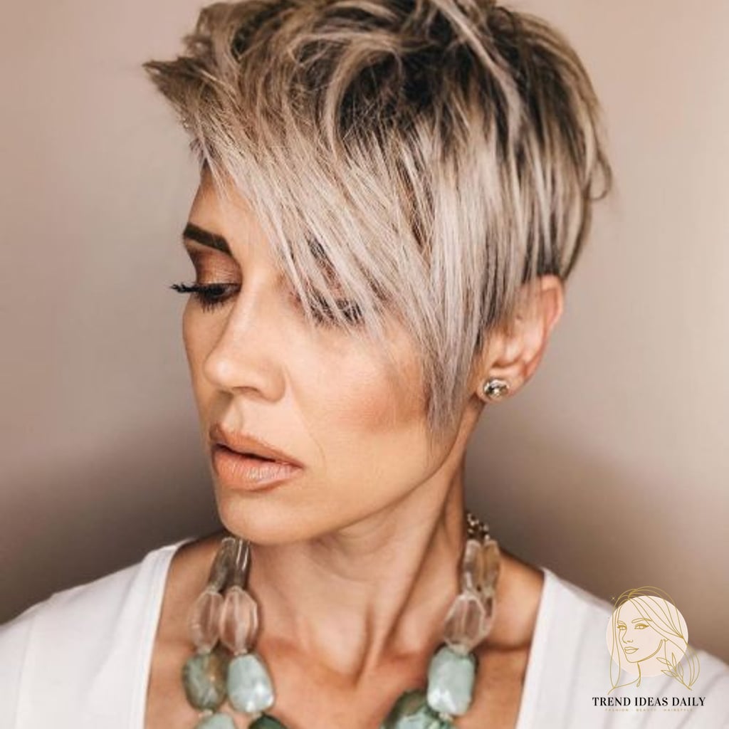 19 Cute Hair Colors For Short Hair for When You Need a Fresh Change 18 Textured Pixie in Ashy Blonde