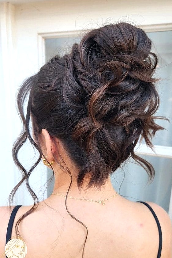 Textured Updo with Loose Tendrils