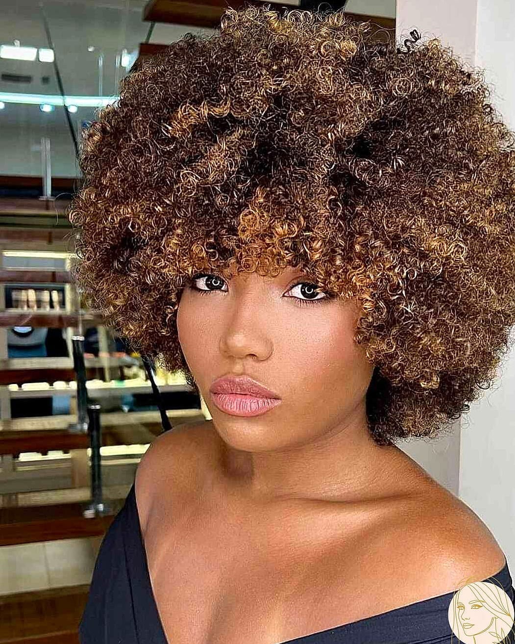 10 Natural Hairstyles For Short Hair 4C to Show Your Stylist ASAP 11 Thick Bronze Curls