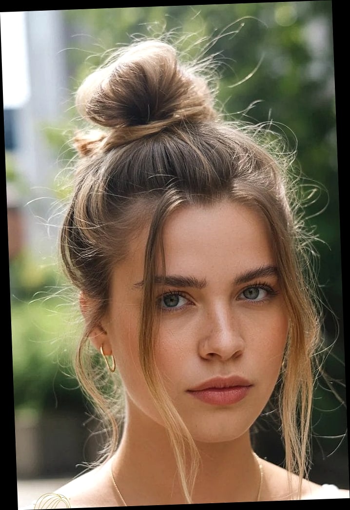 9 Summer Hairstyles For Medium Length Hair Looks That Will Seriously Inspire You 7 Top Knot Bun
