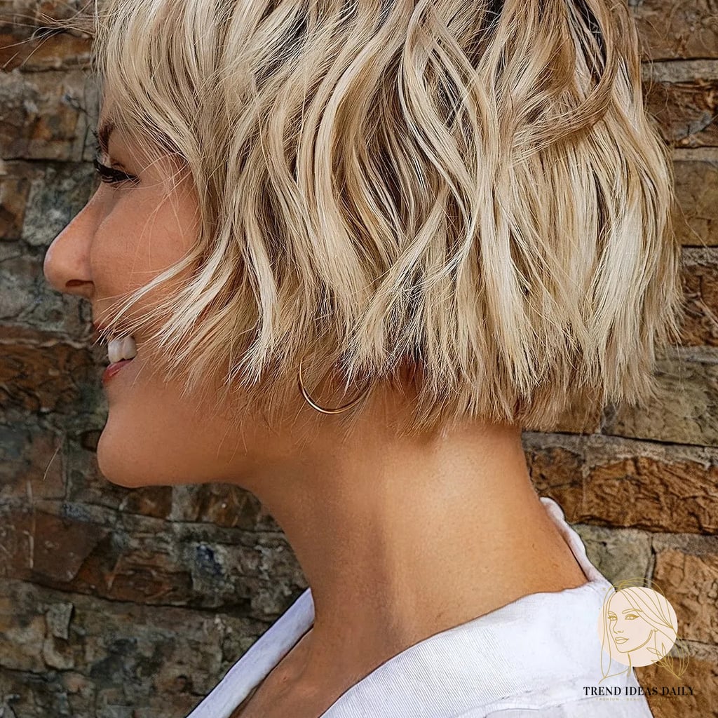 Trendy Wavy Ear-Length Bob