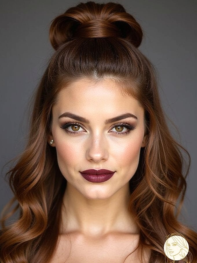 20 Half Pony Hairstyles For Short Hair That Are Actually Easy to DIY 13 Twisted Bouffant Updo for Short Hair