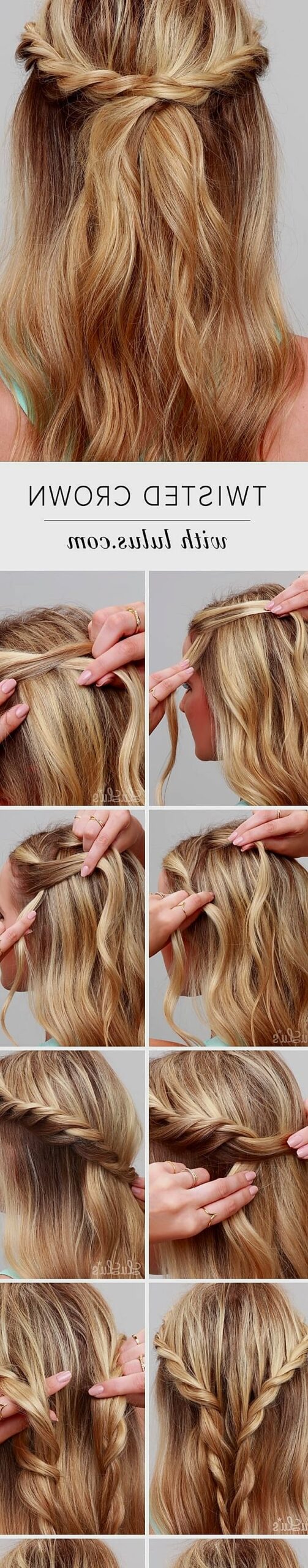 30 Hairclips Hairstyles Short Hair Ideas You Need to Try Right Now 8 Twisted Crown Clip