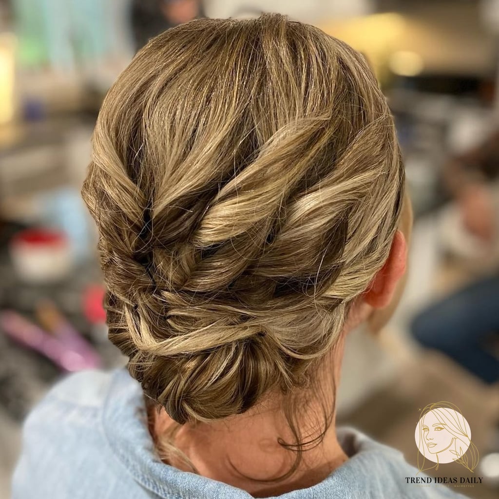 15 Glam Hairstyles For Short Hair Everyone Is Pinning Right Now 9 Twists and Bun Duo