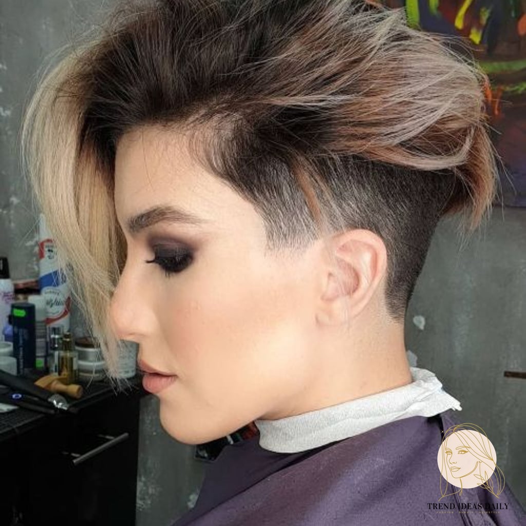 19 Cute Hair Colors For Short Hair for When You Need a Fresh Change 17 Undercut with Ombre