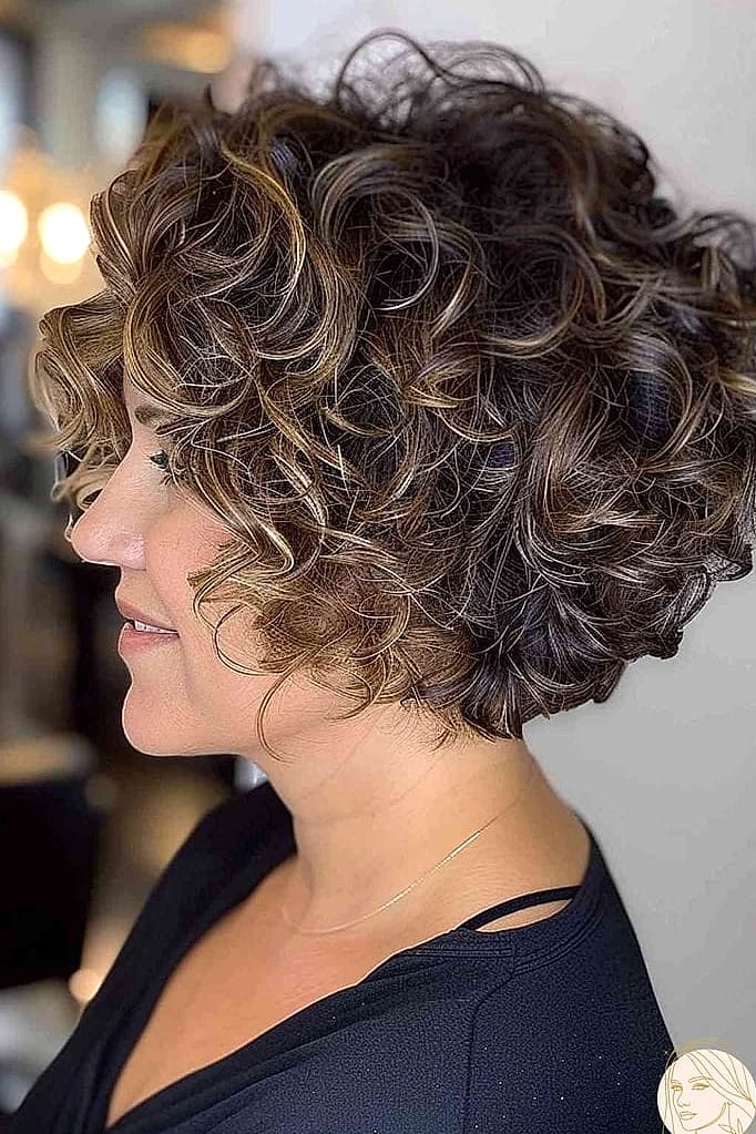 15 Cute Medium Hairstyles Looks That Will Seriously Inspire You 14 Voluminous Curly Bob with Natural Highlights
