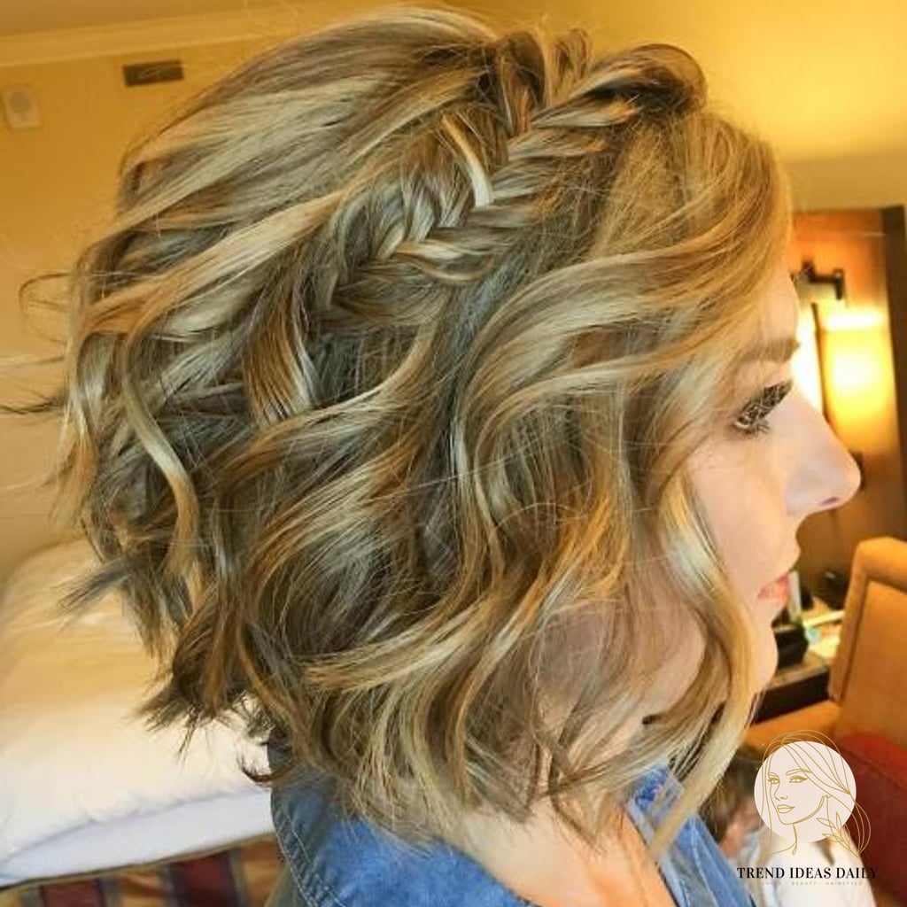 Wavy Bob with Fishtail Braid