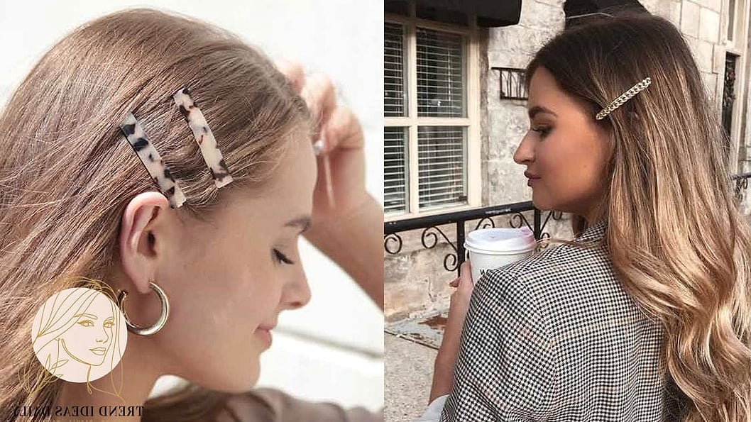 30 Hairclips Hairstyles Short Hair Ideas You Need to Try Right Now 15 Wet-Look Side Clip